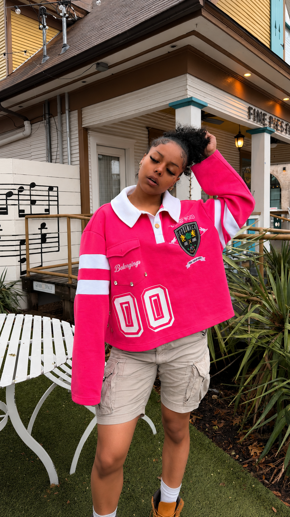 "Bubblegum Pink" Polo Longsleeve