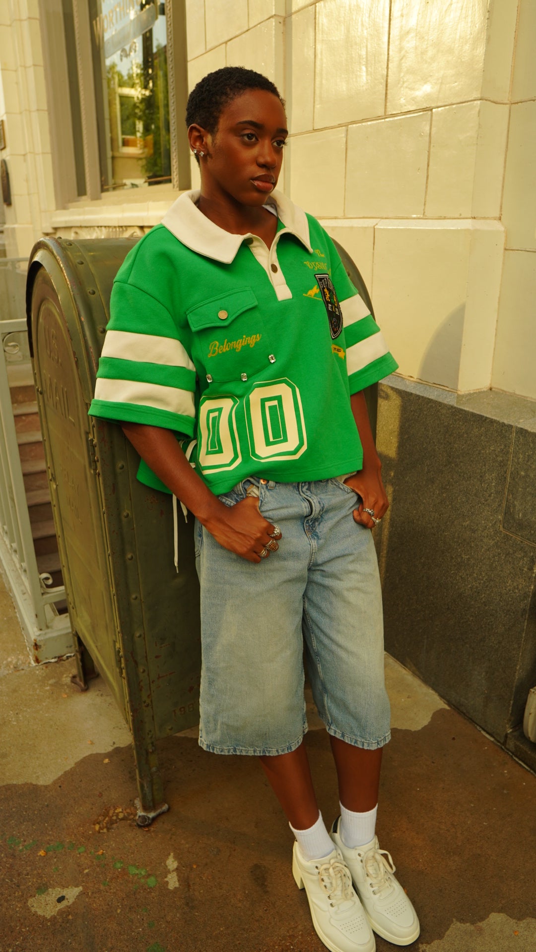 Green "ENROLLMENT" Collared shirt