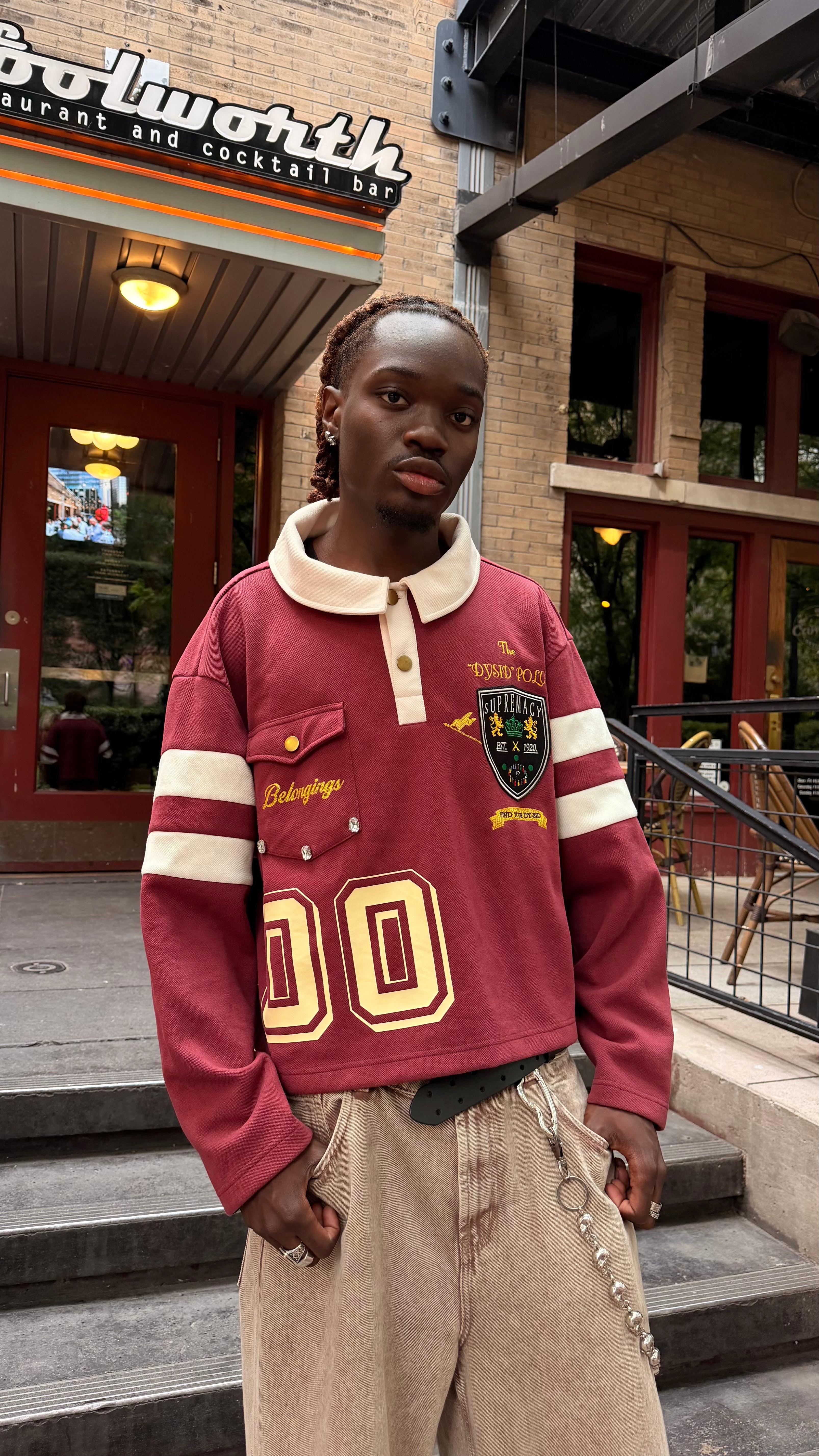 "Wine Red" Polo Longsleeve